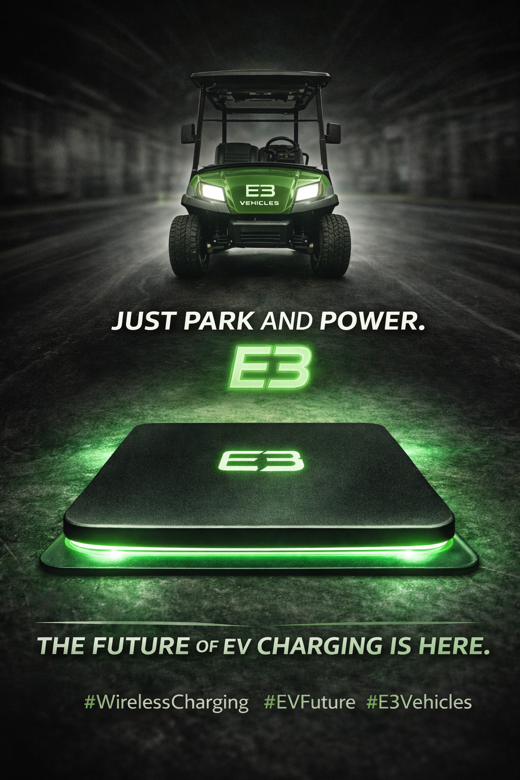E3 Vehicles wireless charging demo cart